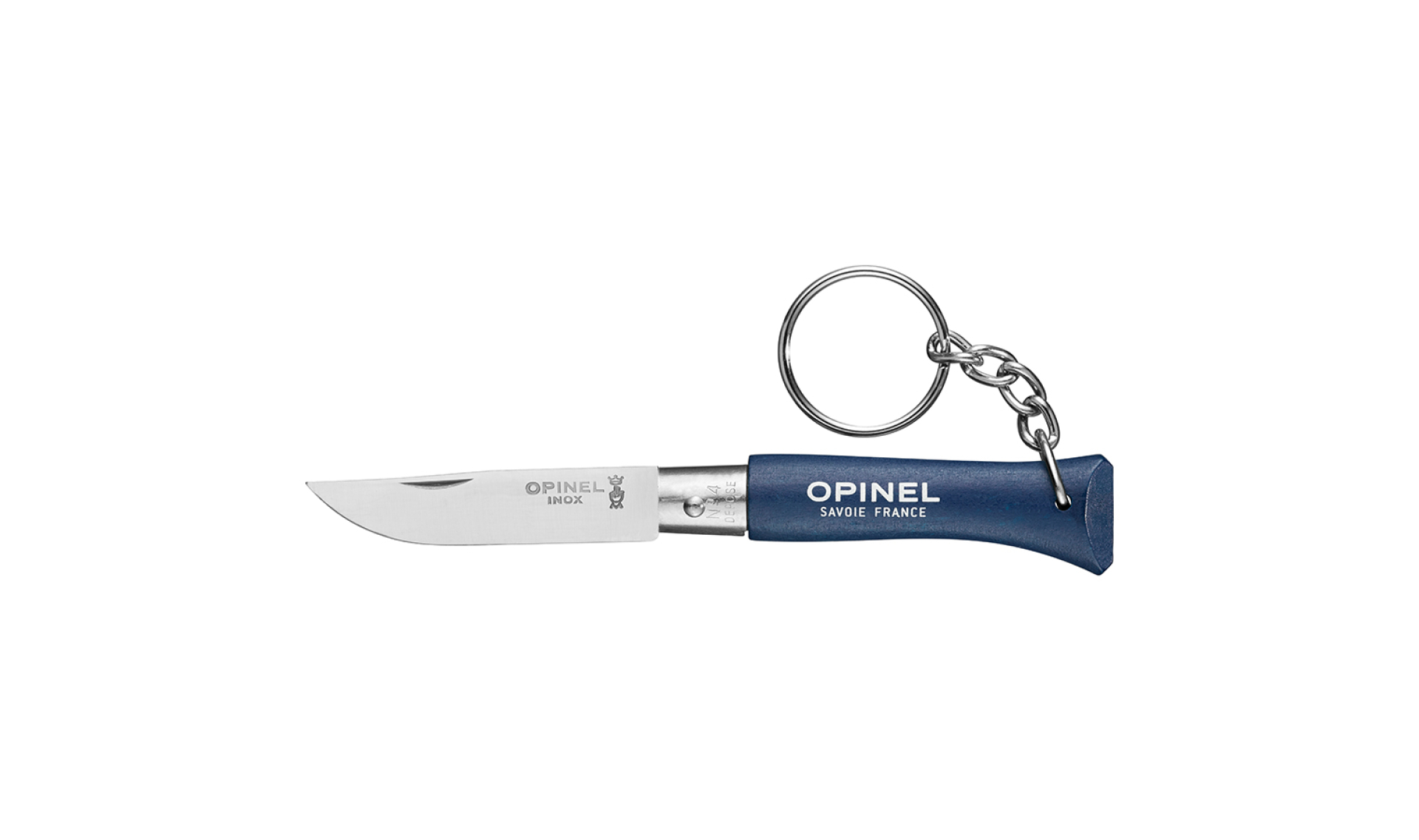 Couteau OPINEL Baroudeur N°8 lien cuir, Bleu foncé, inox - Le