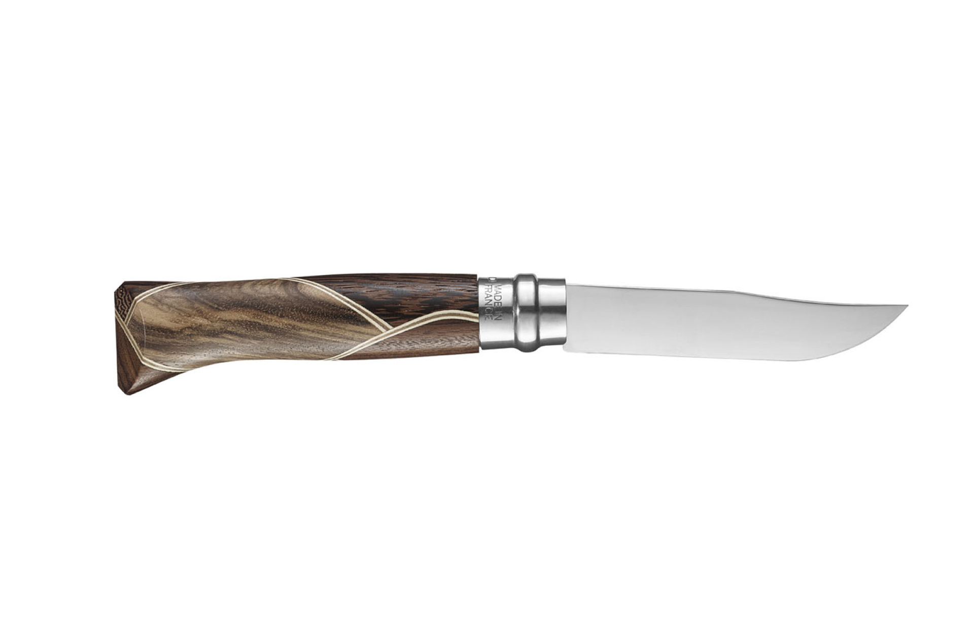 Couteau OPINEL Tradition Luxe N°8 manche en Noyer, lame 8.5cm - Le