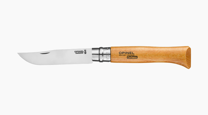 Opinel N° 12 - Cuchillo tradicional con hoja de acero inoxidable y virola  giratoria - Les Opinel - Inuka