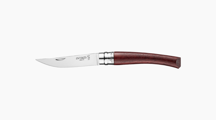 OPINEL FRANCE No.15 PADOUK SLIM STAINLESS STEEL FOLDING FILET KNIFE  (243150)
